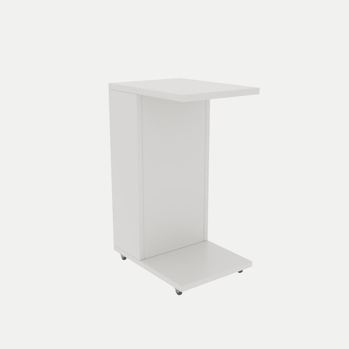Hanah Home Mesa Auxiliar Filinta, Estilo Escandinavo, Mesita Moderna Blanca, 30x63x40cm, Ideal Salón y Dormitorio